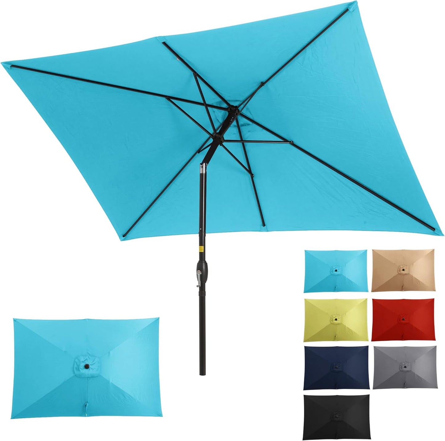 Patio Umbrella with Push Button Tilt for Outdoor Spaces