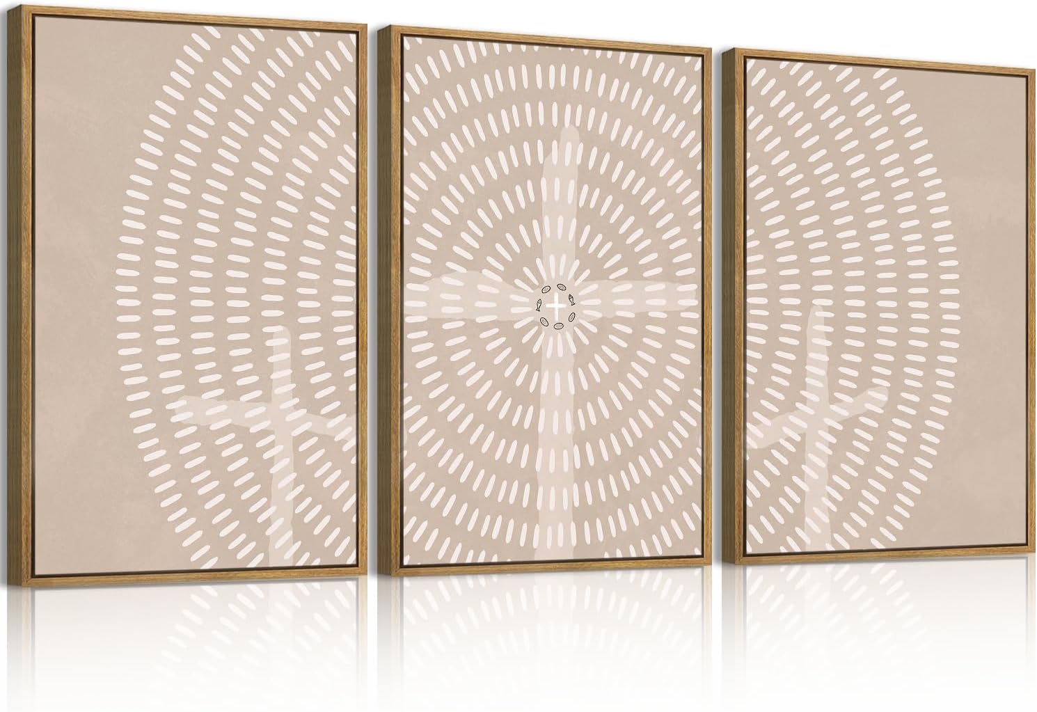 Christian Framed Canvas Wall Art Set of 3 for Modern Decor