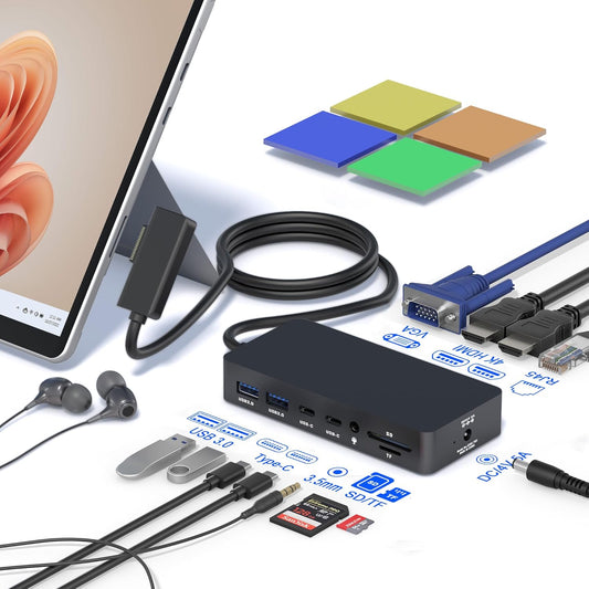 Microsoft Surface Dock 12-in-1 Triple Display for Surface Devices