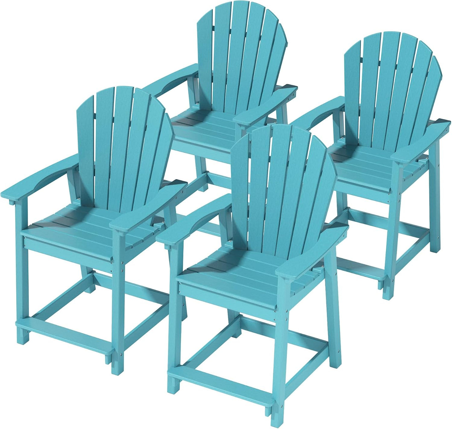 Outdoor Tall Adirondack Chairs Set of 4 for Ultimate Comfort