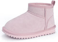 Kids Winter Snow Boots Waterproof Suede Ankle Booties - Warm Faux Fur