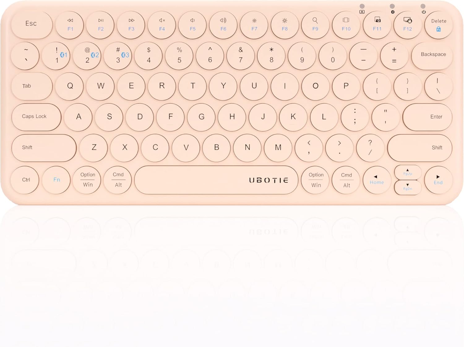 UBOTIE Slim Bluetooth Keyboard: Silent & Colorful Typing