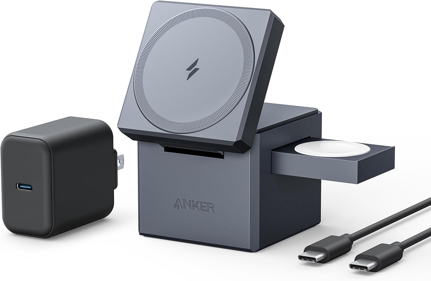 Anker 15W MagSafe 3-in-1 Wireless Charger Stand