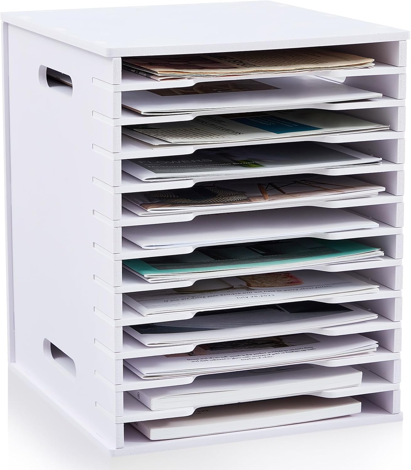 Juexica 12 Tier Scrapbook Paper Organizer for Efficient Storage