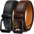 KEMISANT Men Belt 2Pack Genuine Leather Dress Casual Golf Jeans Belt
