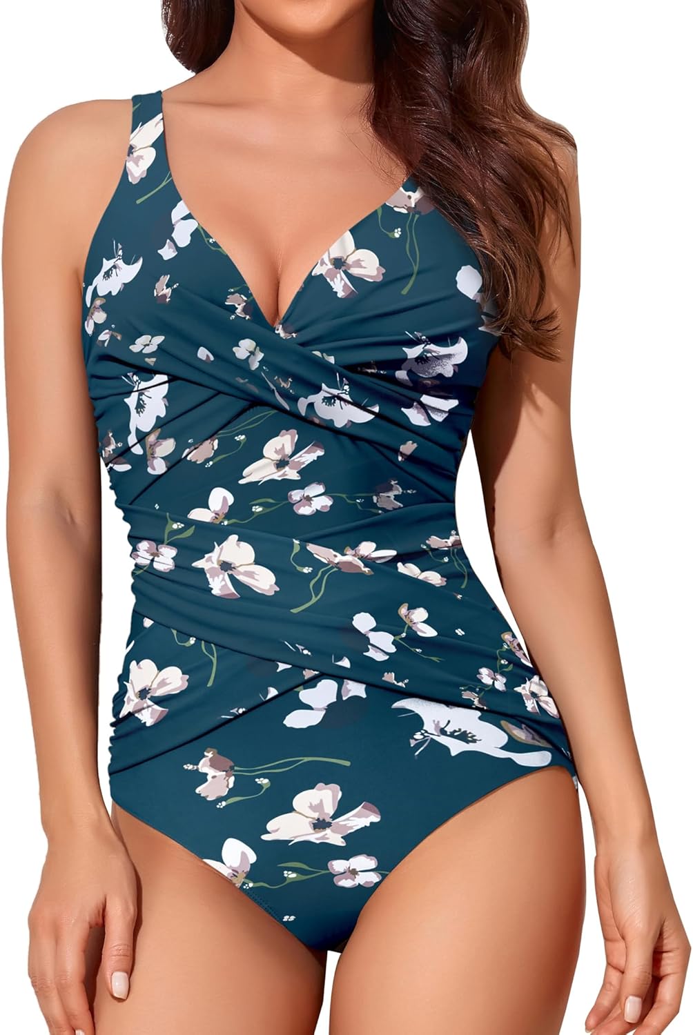 Smismivo Tummy Control Swimsuits for Women - Slimming One Piece