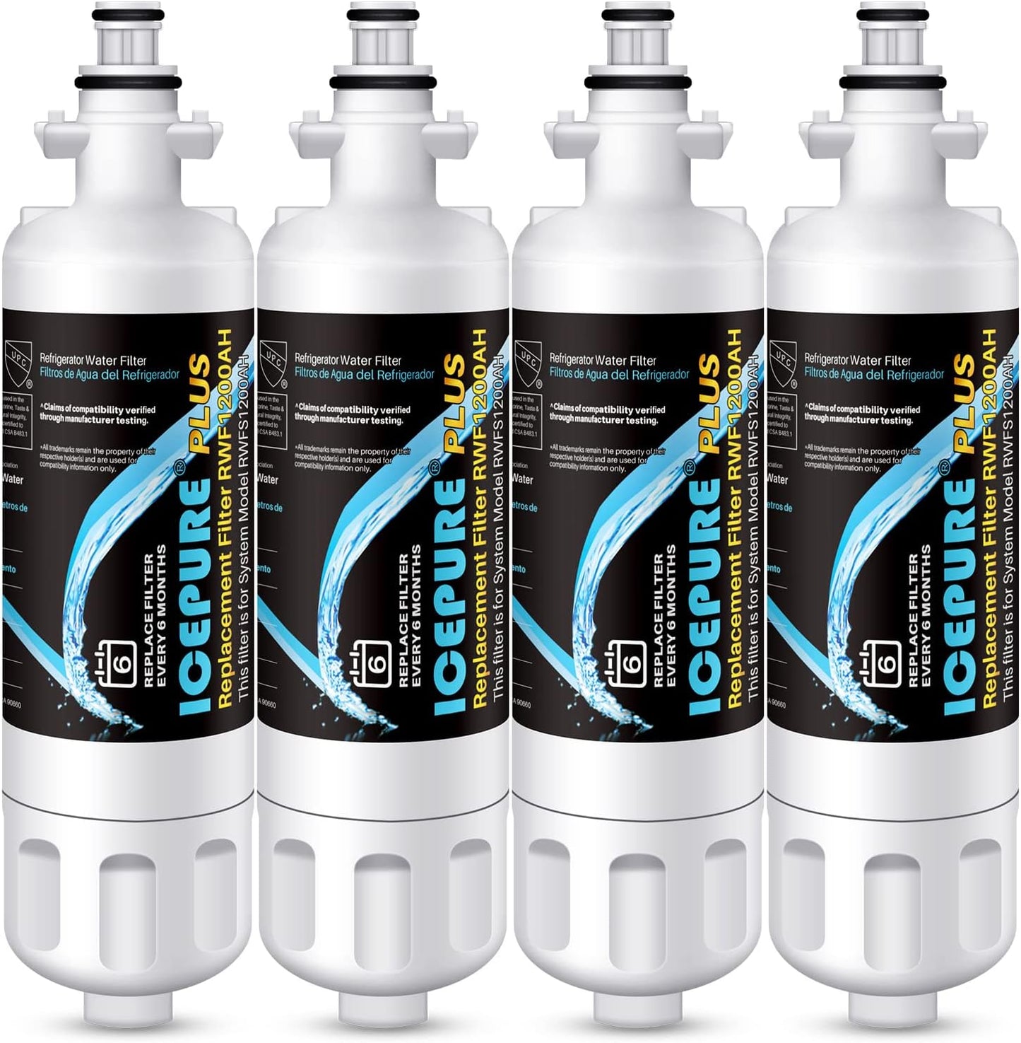 ICEPURE PLUS 46-9690 NSF/ANSI 53 Certified Water Filter 4PACK