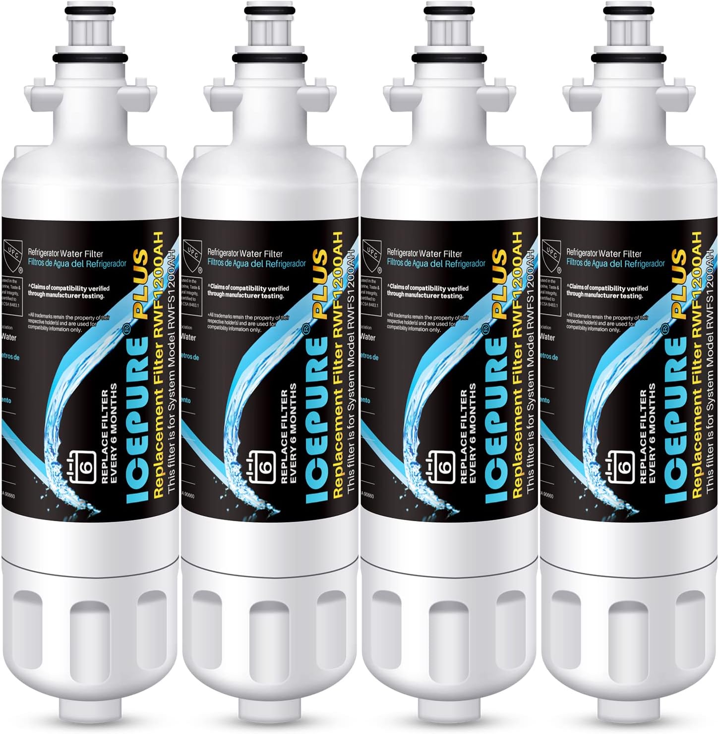 ICEPURE PLUS 46-9690 NSF/ANSI 53 Certified Water Filter 4PACK