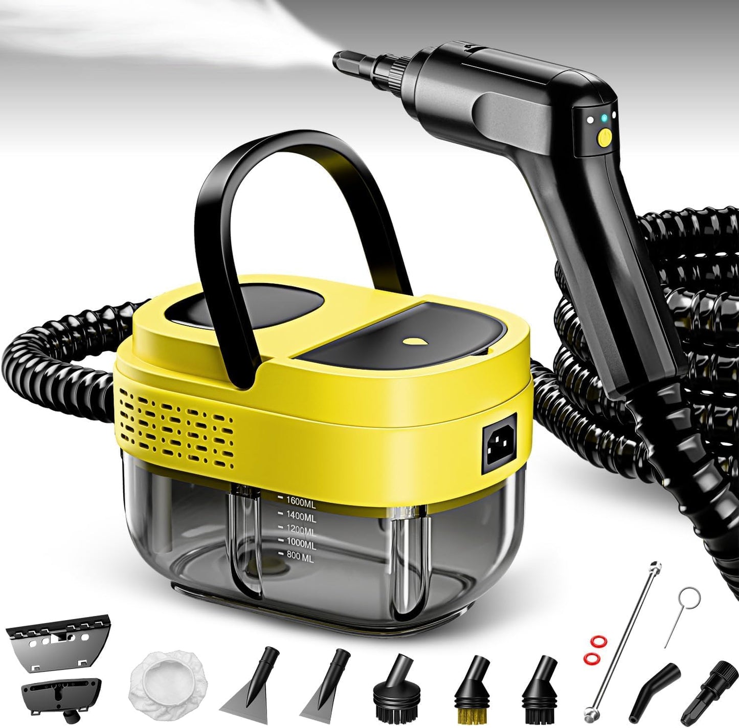 Powerful Steam Cleaner with 15s Heat-Up and 16 Accessories