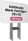 PartyPrints 60 Pack 18x12 Waterproof Yard Signs for Events