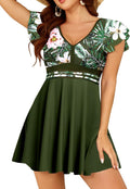 Plus Size Tankini Swimdress Two Piece Tankini Swimsuit - Flattering is