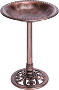 VIVOHOME 28 in Height Polyresin Antique Outdoor Bird Bath - Classic