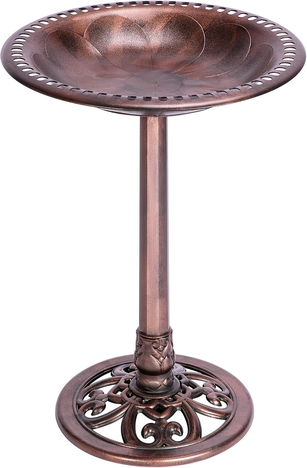 VIVOHOME 28 Inch Height Lightweight Antique Outdoor Bird Bath