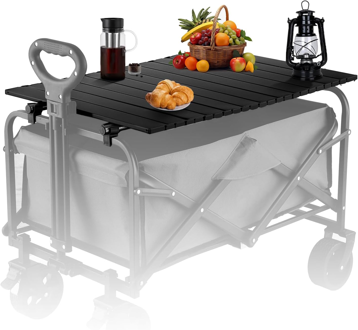 Heavy-Duty Foldable Metal Tabletop for Wagons Cart Camping