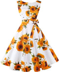 Boatneck Sleeveless 1950s Cocktail Dress - Flattering High