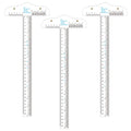 12in Clear Acrylic T-Square Ruler 3PCS Set - Precise Crafting Layout