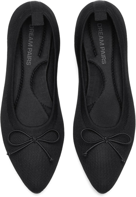 DREAM PAIRS Women's Ballet Knit Flats for Comfort and Style