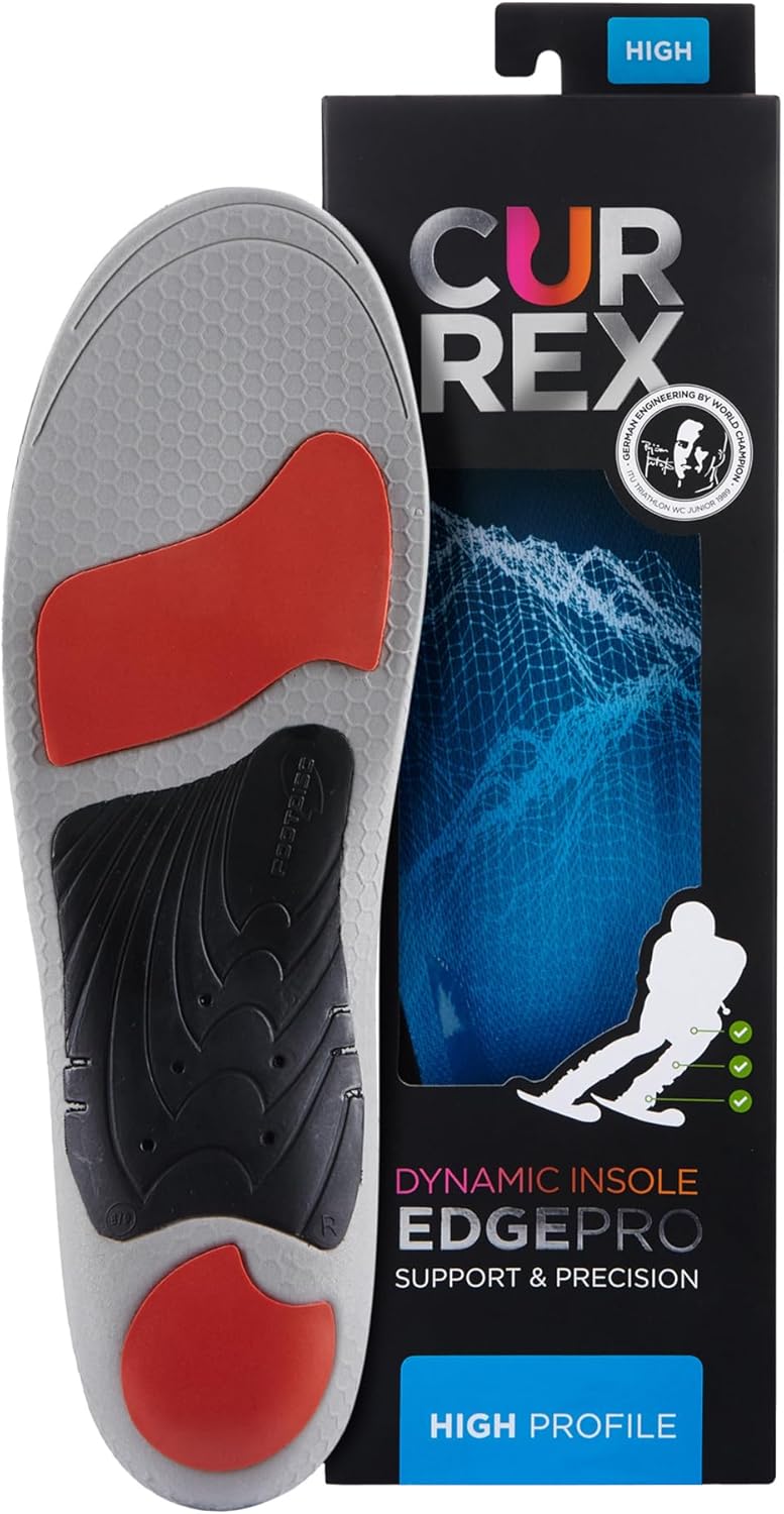 CURREX EdgePro Ski Boot Insoles: Regulate Temperature, Cushioned Comfort