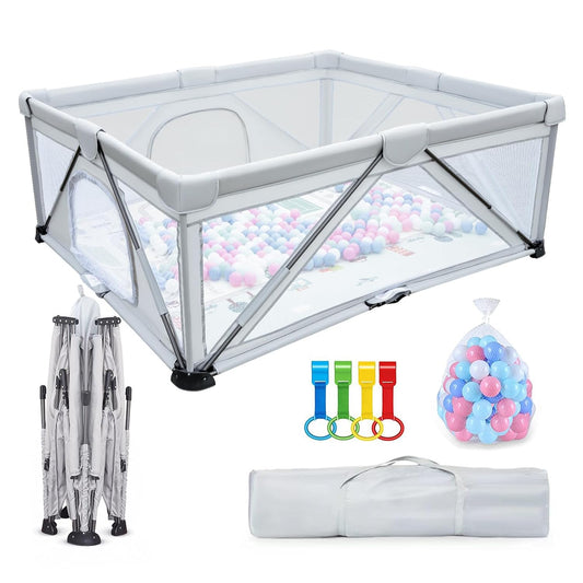 Foldable Baby Playpen for Indoor and Outdoor Use - Large Play Yard