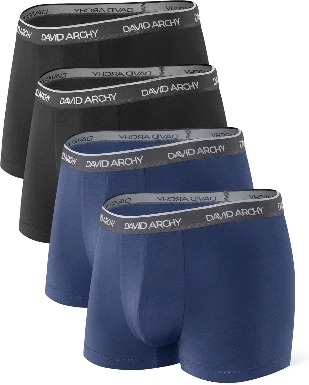 DAVID ARCHY Mens Trunks Underwear Soft Breathable Rayon Bamboo