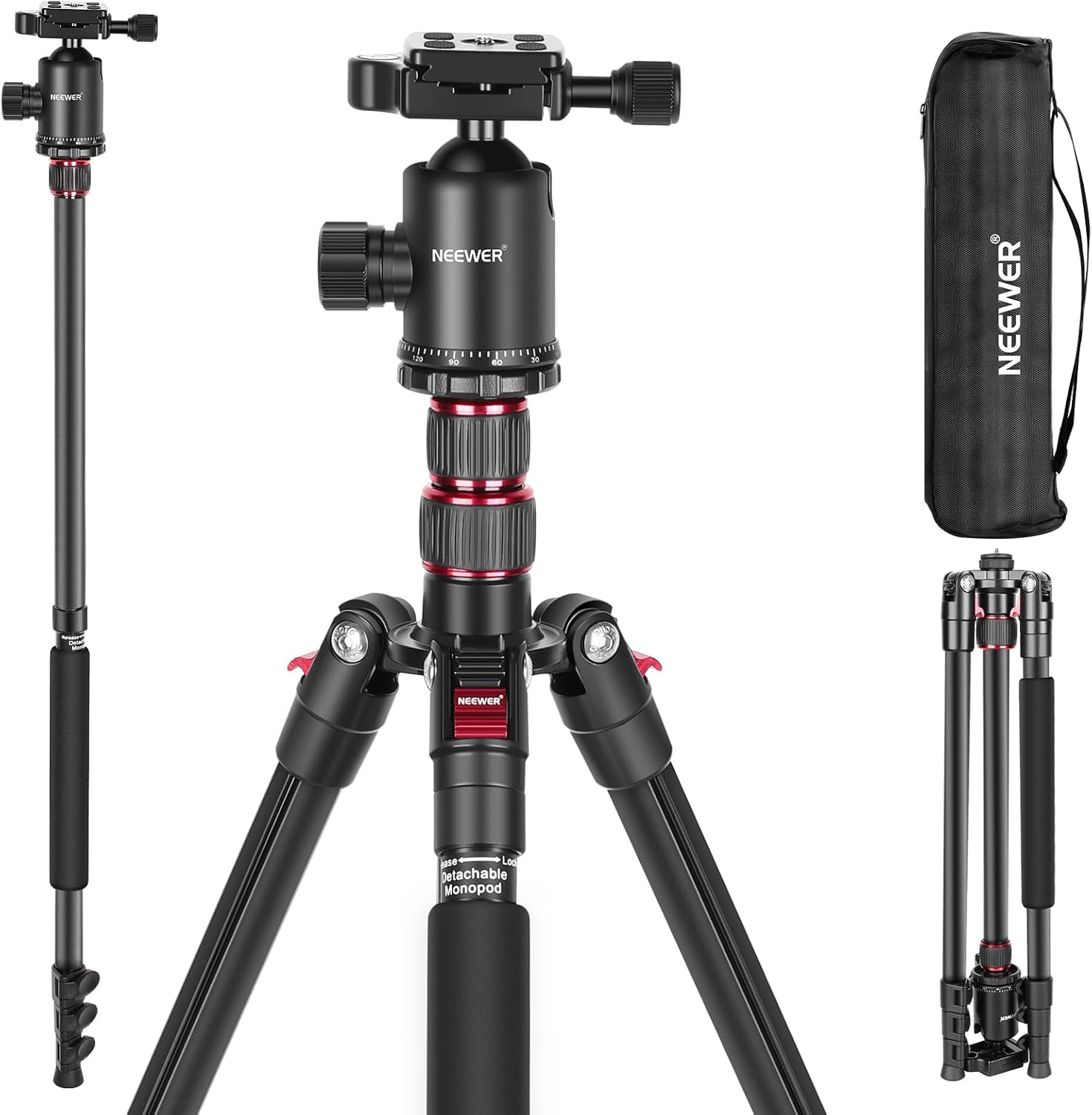 NEEWER 77 inch Tripod Monopod for DSLR and Phone Photography
