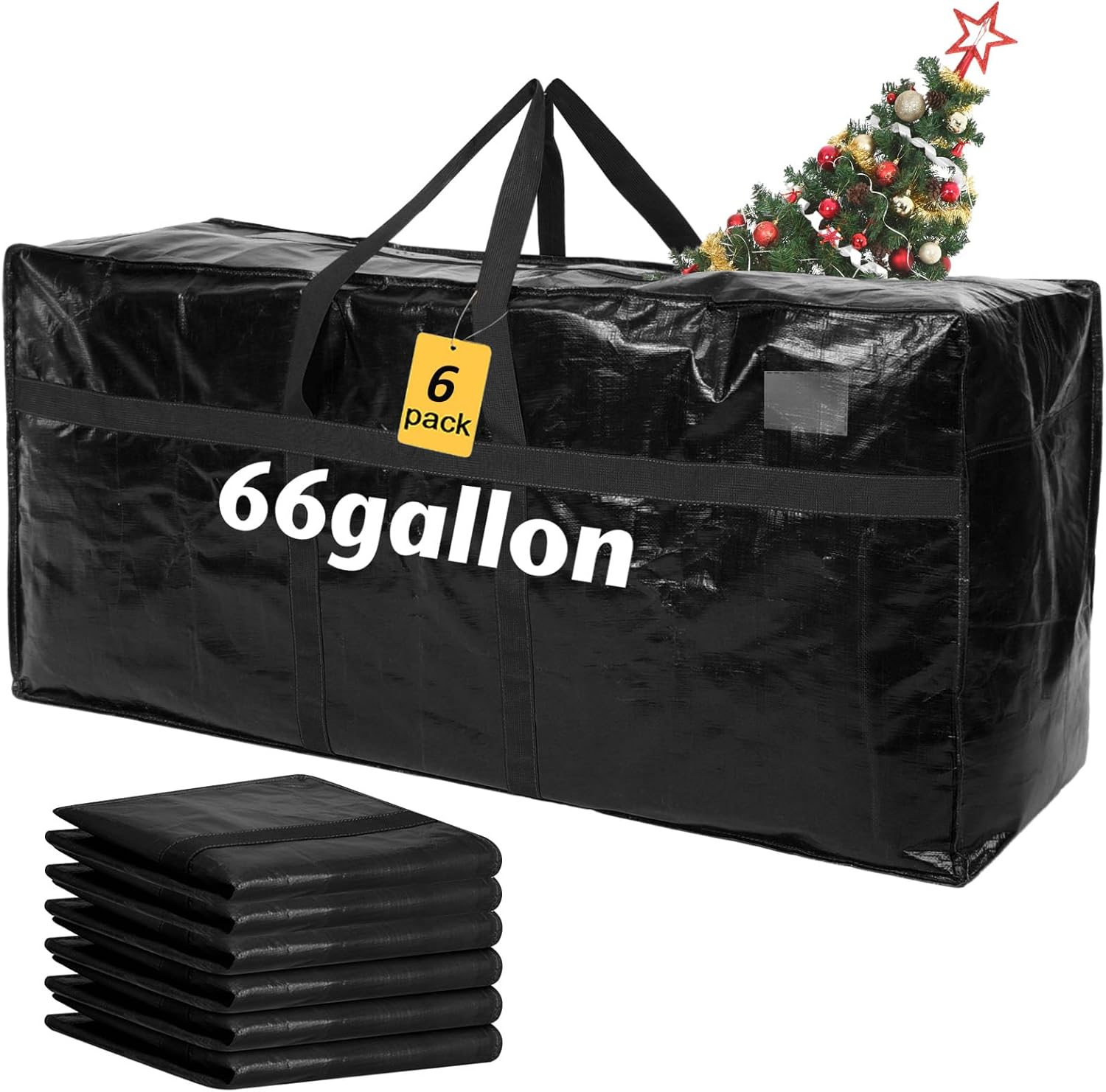 66 Gallon Large Moving Bags with Zipper and Handles for Storage