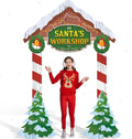 Santa's Workshop Photography Backdrop 43.31 x 37.4 in - Festive Photo