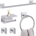 5-Piece Brushed Nickel Bathroom Hardware Set for Modern Homes