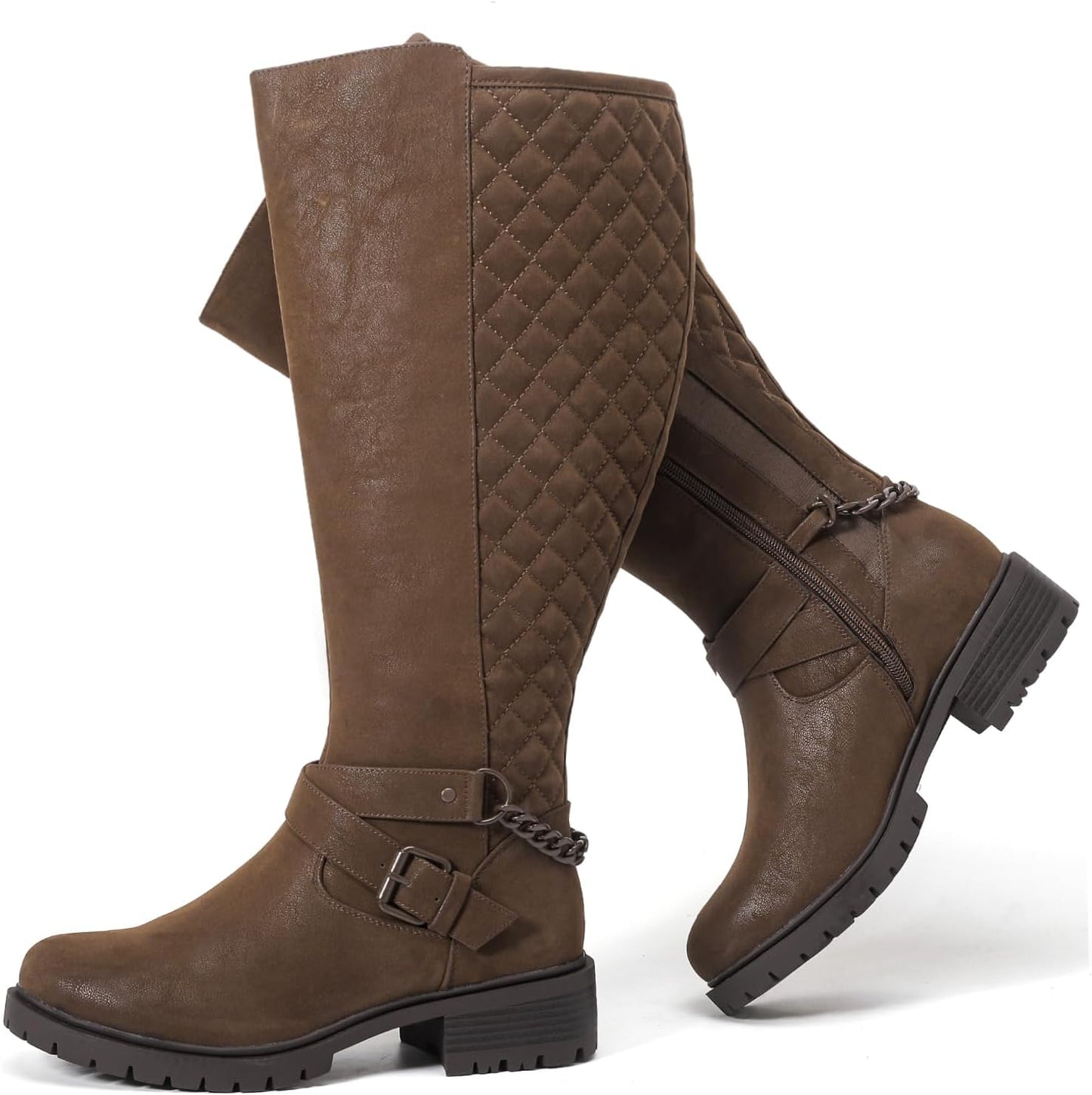 Luoika Women's Extra Wide Calf Knee High Boots for Comfort