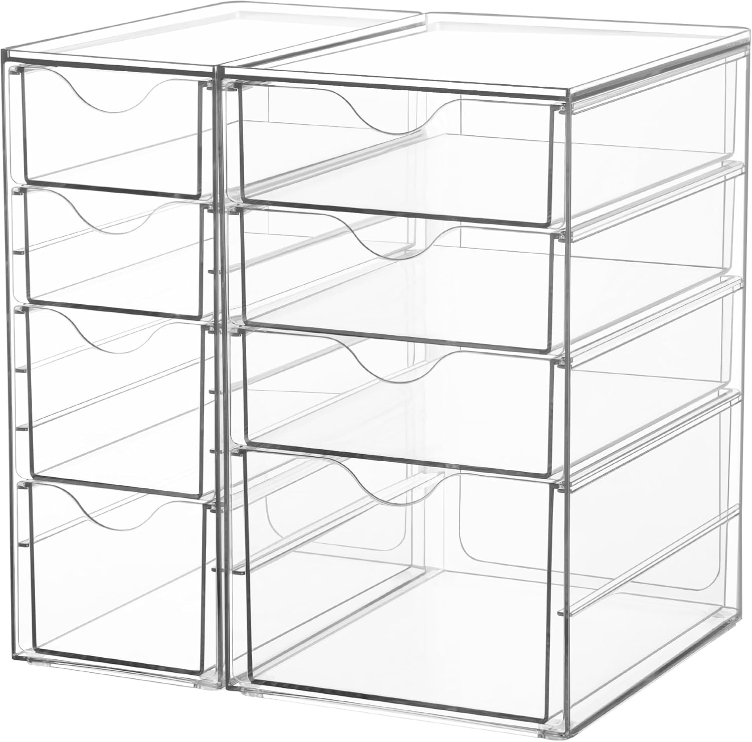 Clear Makeup & Office Organizer Drawers by Vtopmart