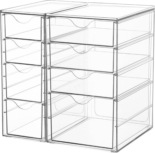 Clear Makeup & Office Organizer Drawers by Vtopmart