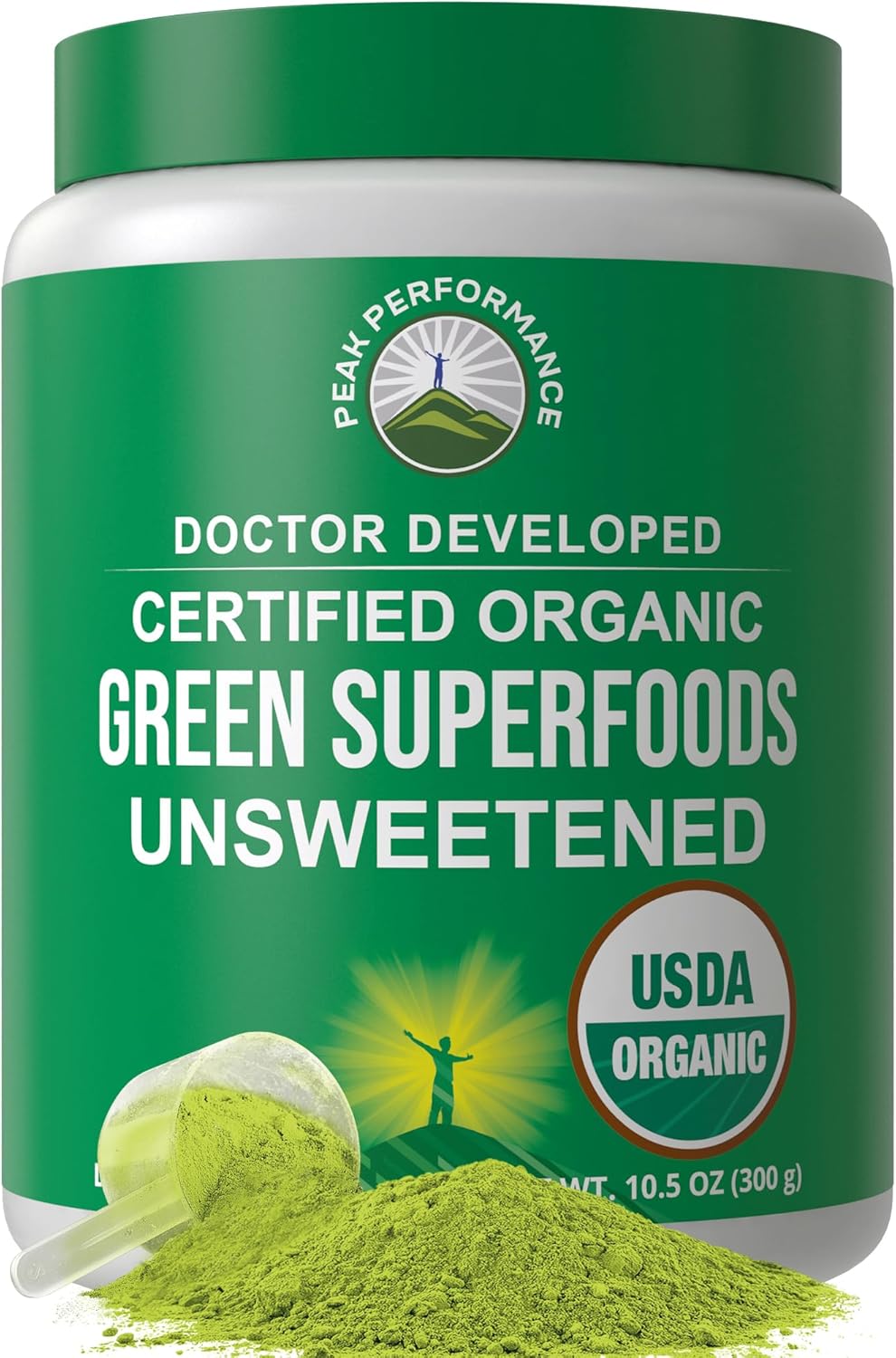 Peak Performance Organic Greens Superfood Powder for Energy