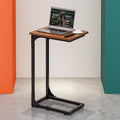 C-Shaped Side Table for Couch - Small Coffee Stand Sofa Tray Desk
