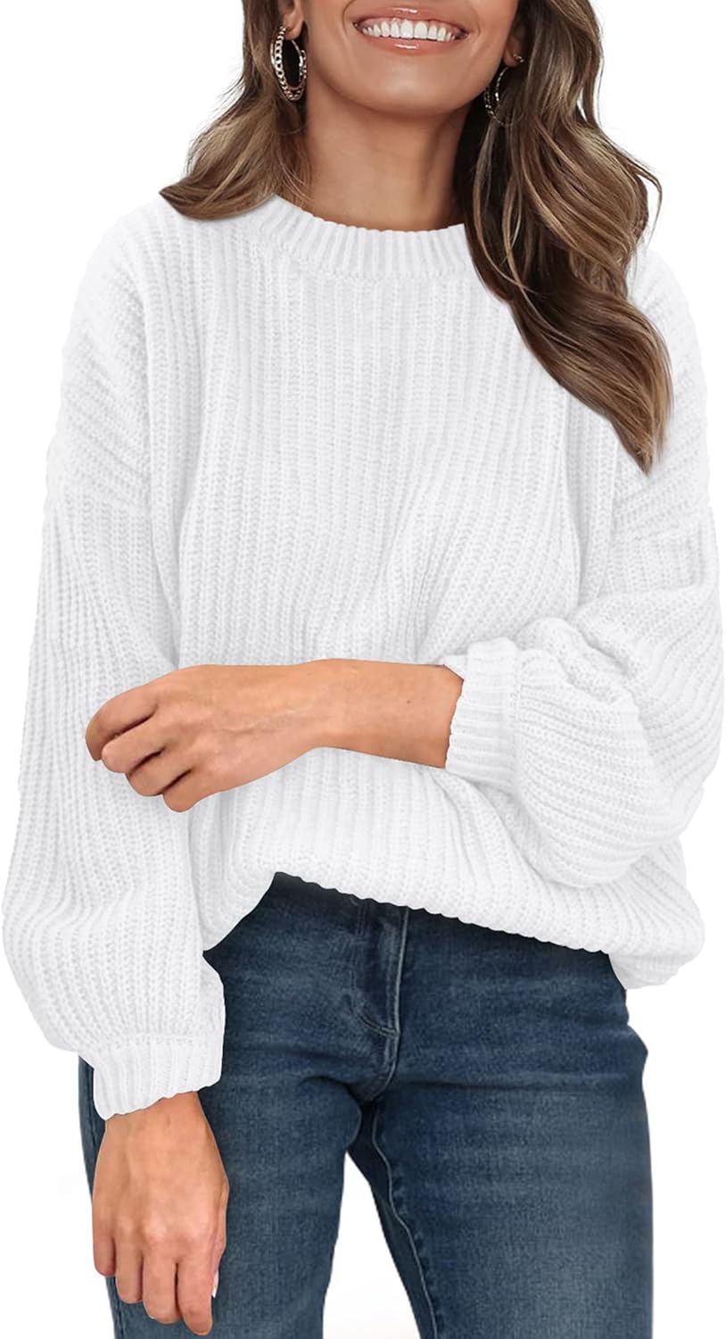 Fall Sweaters for Women 2025 Fashion Long Sleeve Knit Tops