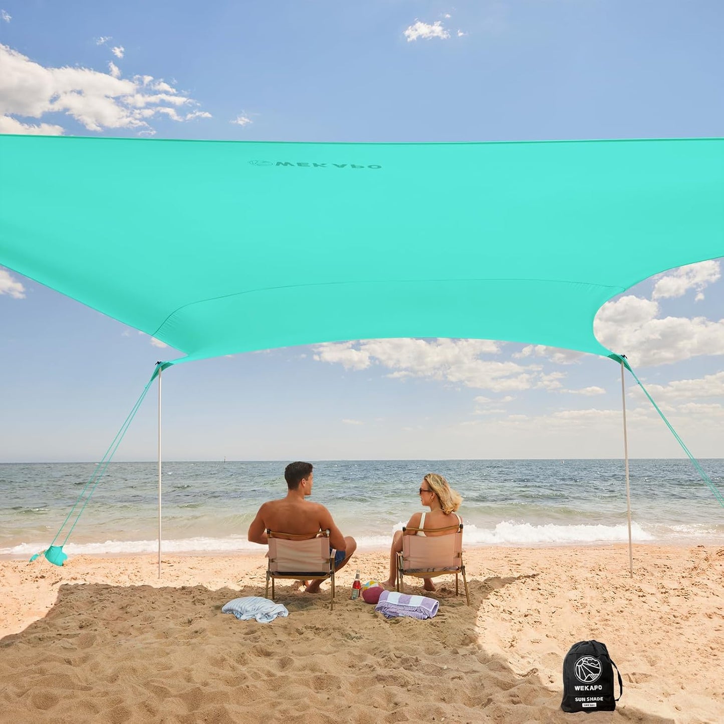 WEKAPO Beach Tent Sun Shelter - Easy Setup Canopy for Outdoors