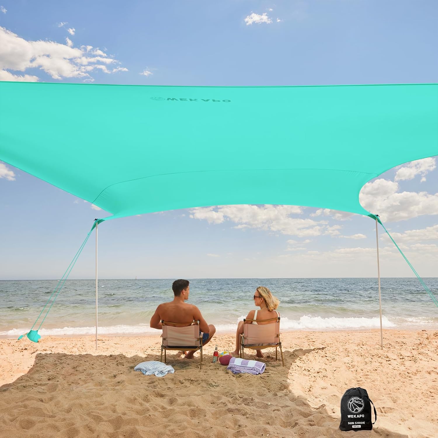 WEKAPO Beach Tent Sun Shelter - Easy Setup Canopy for Outdoors