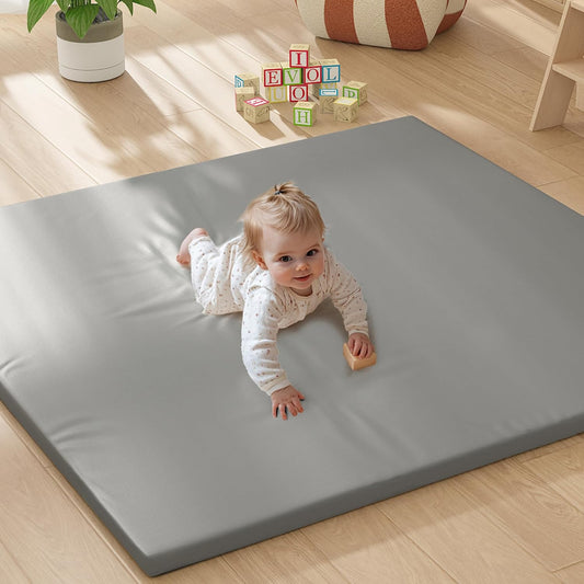 Padded Baby Play Mat with 1.3 Inch Foam for Safe Playtime