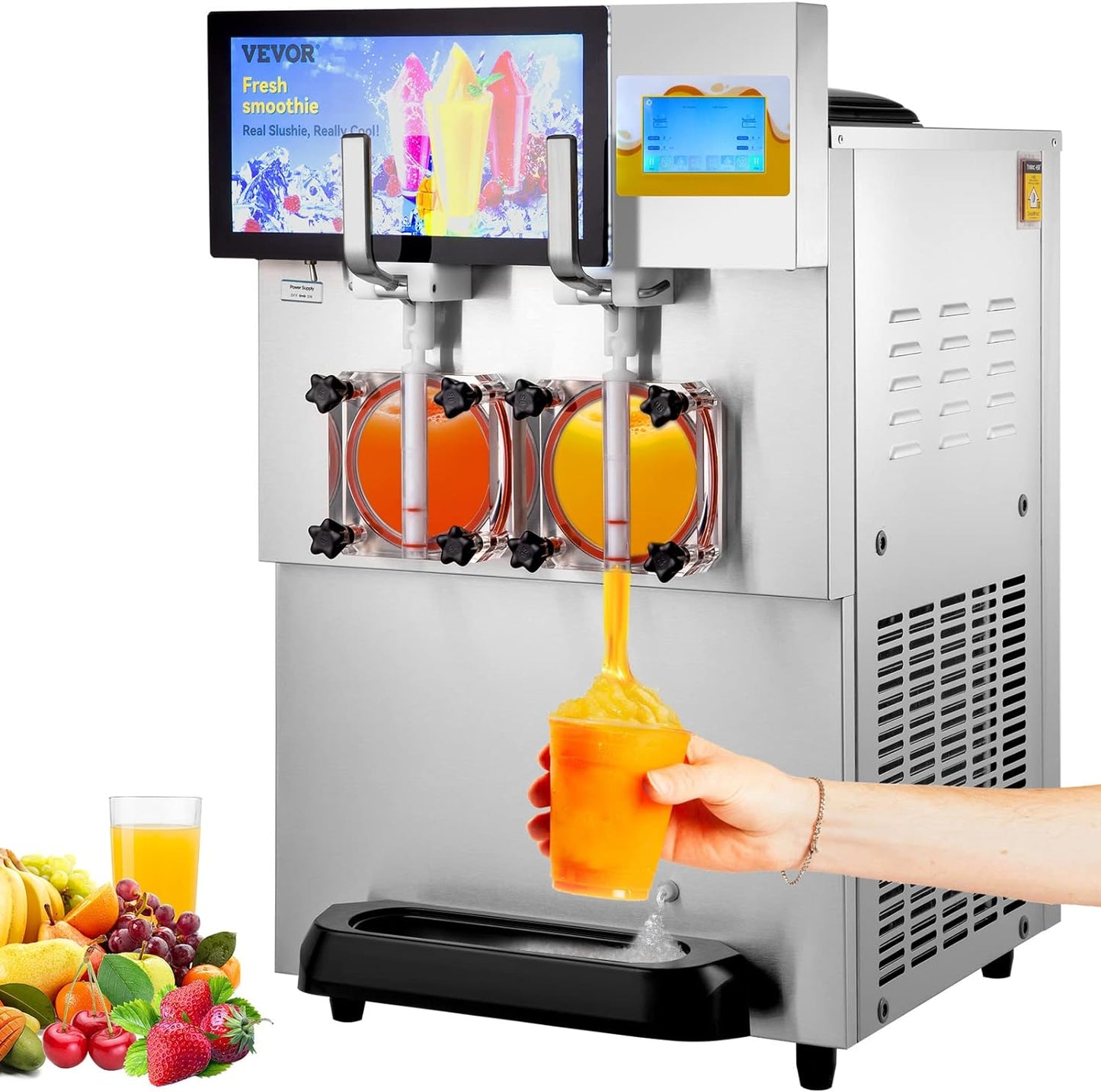 VEVOR Double Bowl Slushy Machine - Cool Freeze 1800W