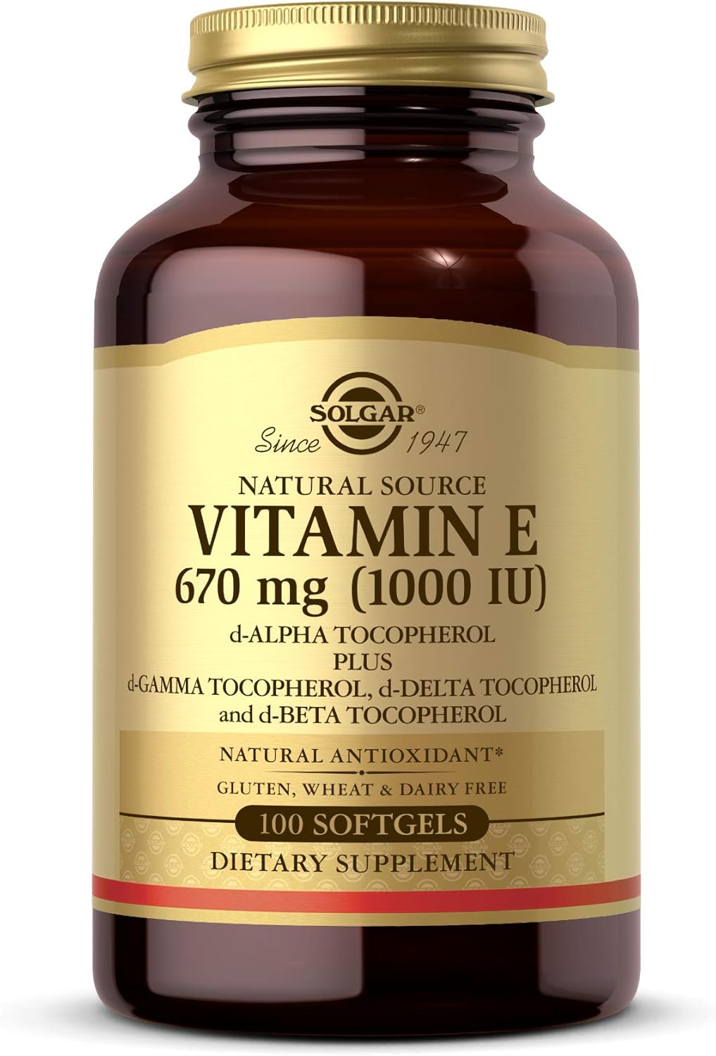 Solgar Vitamin E 670 mg Softgels for Skin and Immune Support