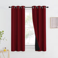 NICETOWN 100% Blackout Curtains Burgundy Red - Thermal Insulated