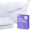 Set of 8 Pillow Protectors King Size - Stain & Dust Resistant Covers