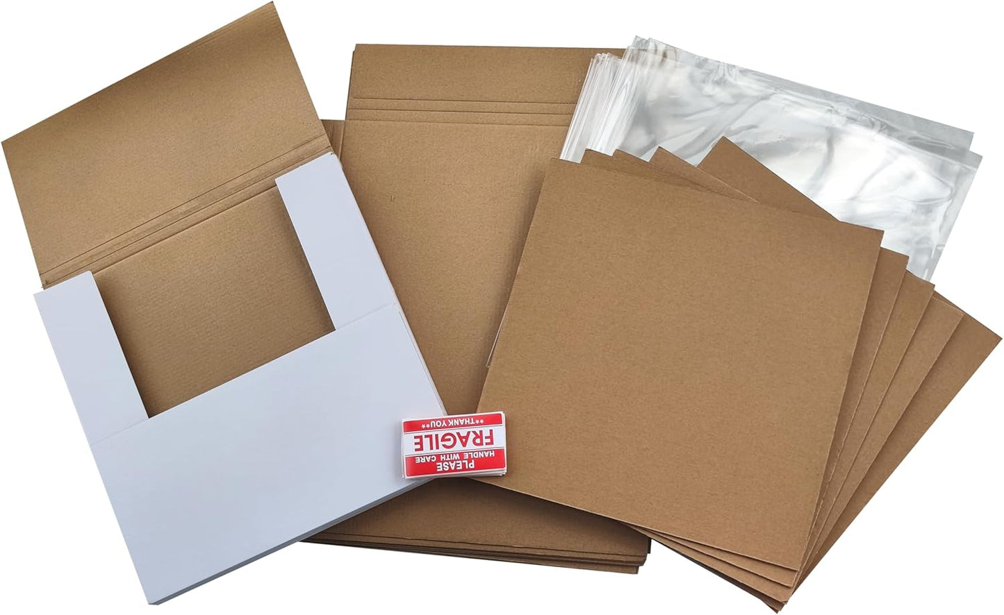 Vinyl Record Shipping Boxes Set for Safe Album Transport