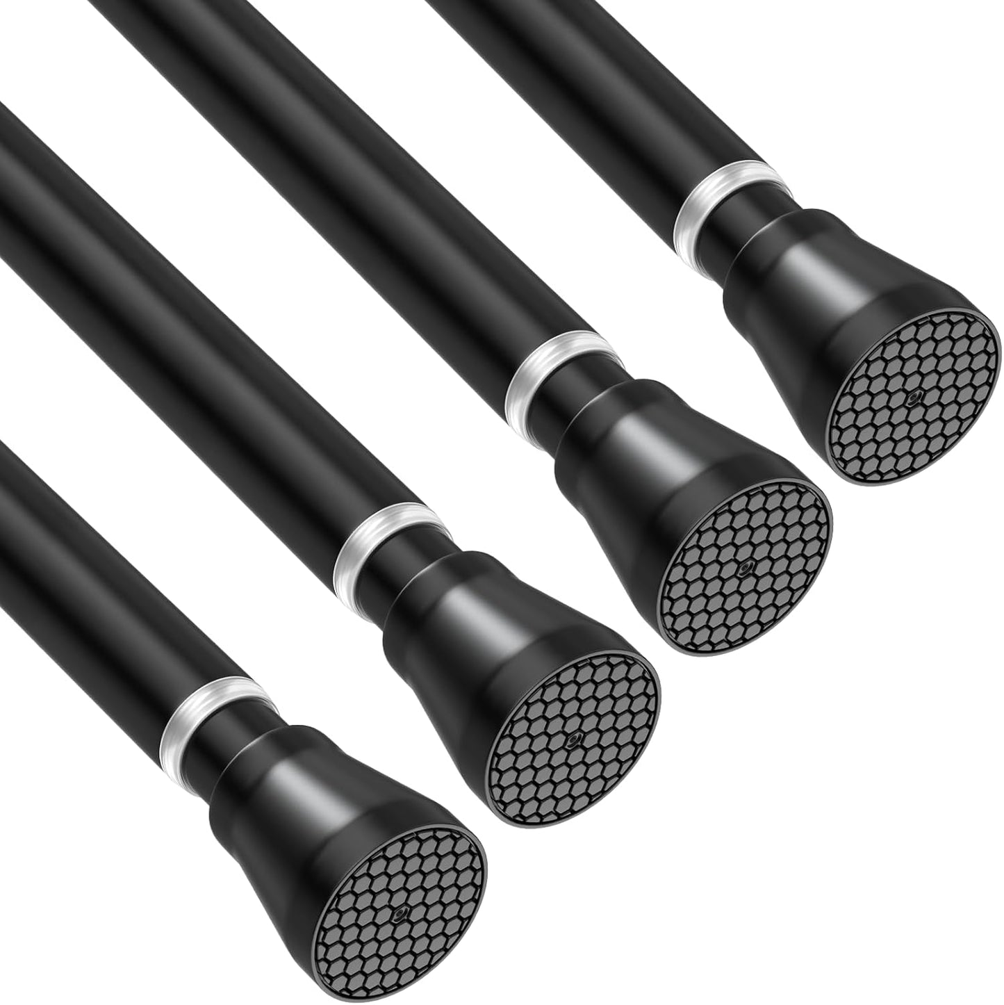 Adjustable Black Shower Curtain Rod 30-64 Inch for Home Use
