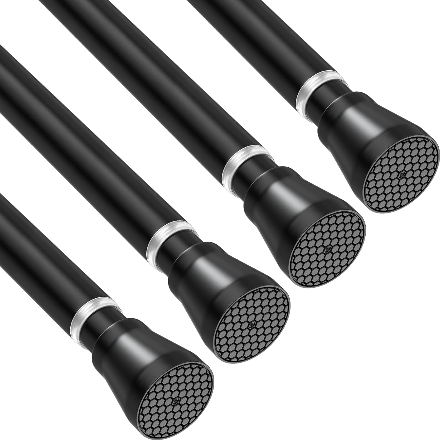 Adjustable Black Shower Curtain Rod 30-64 Inch for Home Use