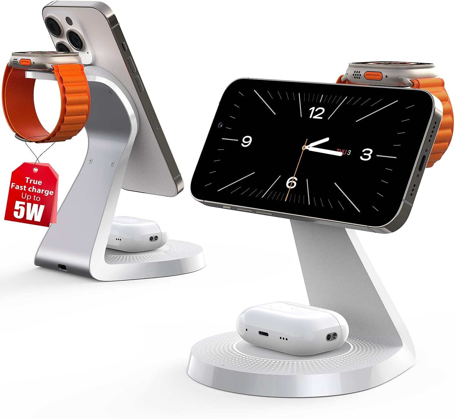 Mag-Safe 3-in-1 Fast Charger: iPhone, AirPods, iWatch