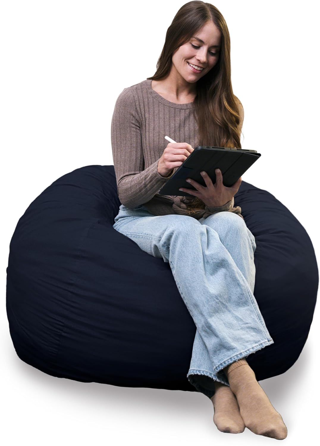 Big Joe Fuf Medium Foam Filled Bean Bag Chair for Comfort