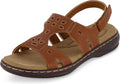 CUSHIONAIRE Women's Briar comfort sandal - Soft Vegan Leather Fit