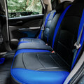 Car Seat Cover for Back Seat Blue Black Faux Leather - Universal Fit