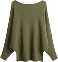 MAKARTHY Women's Batwing Sleeves Knitted Dolman Sweater - Ultra Soft
