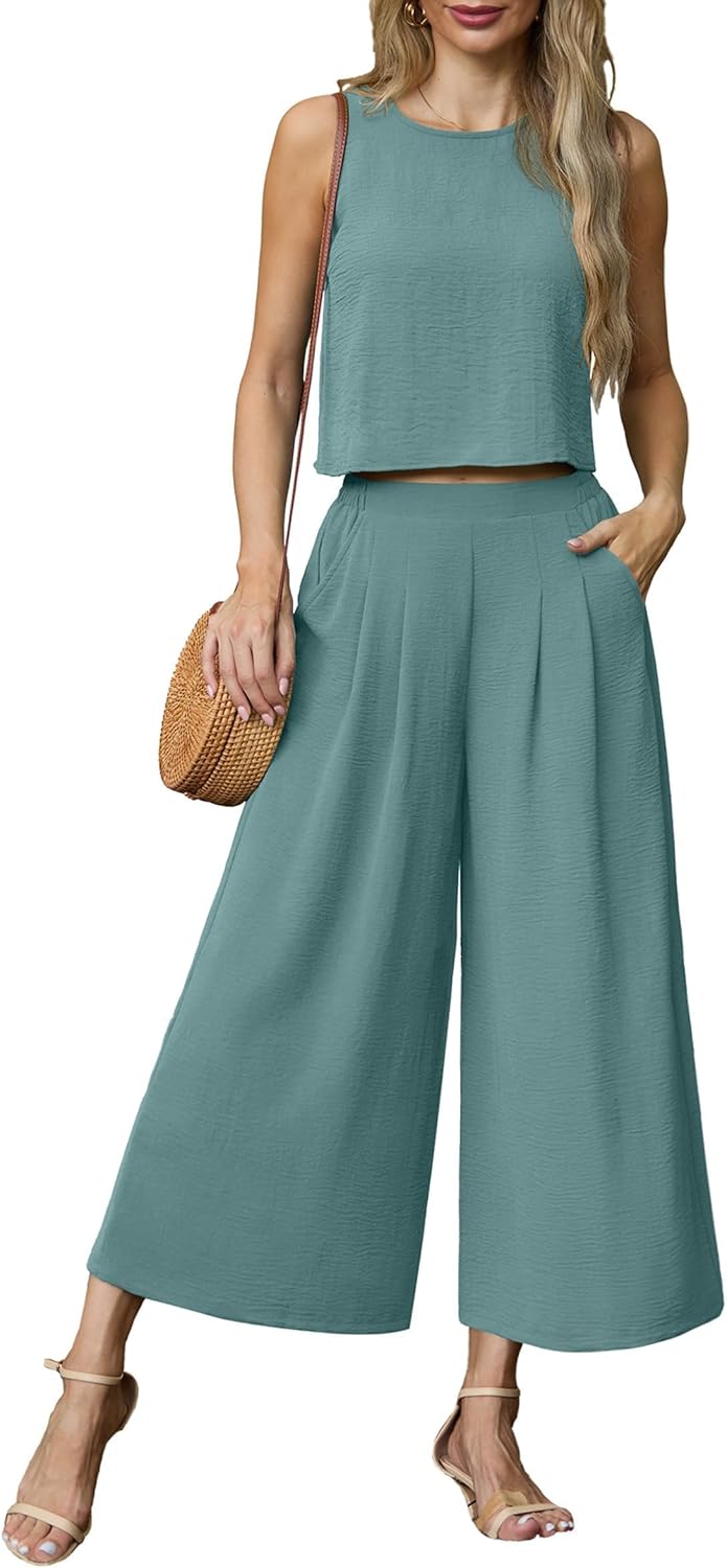 Lepunuo Womens Summer 2 Piece Outfits for Beach and Travel